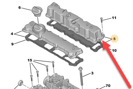 Cylinder head cover 0248L3