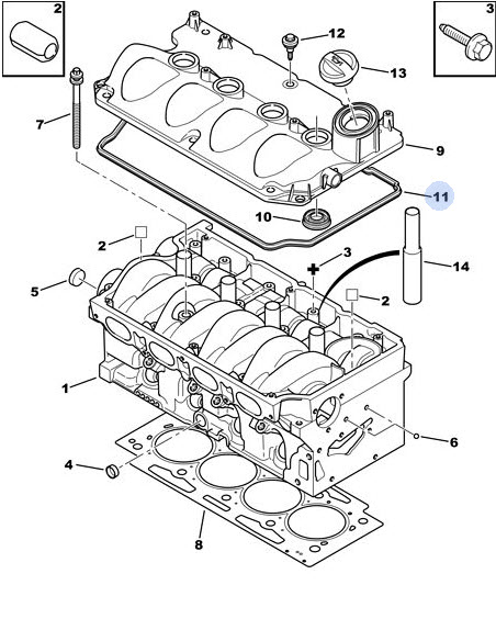 Kompletter Dichtungssatz, Motor 0249A8
