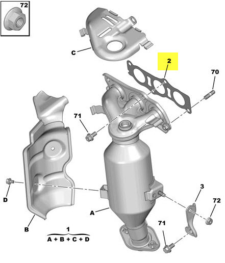 Dichtung, Auspuffkrümmer 0349L1