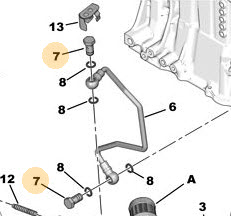 Banjo bolt, turbocharger 037957