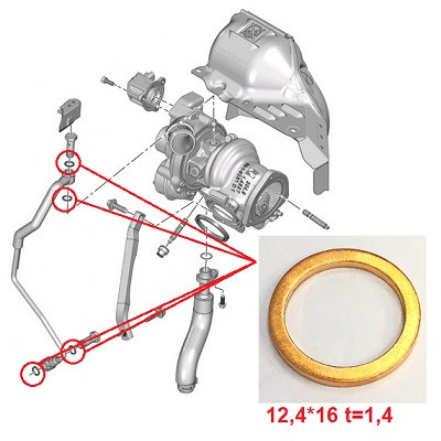 Sealing ring, oil drain plug 5089540