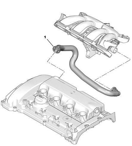 Tuyau de purge du bloc moteur 1192Z4