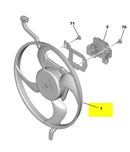 Cooling fan impeller 1253H4