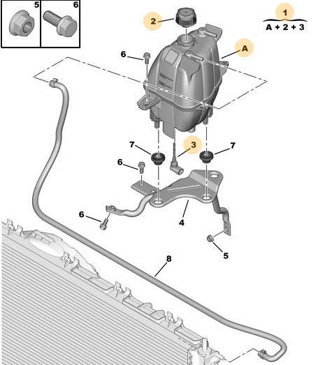 Expansion tank, coolant 1323KJ