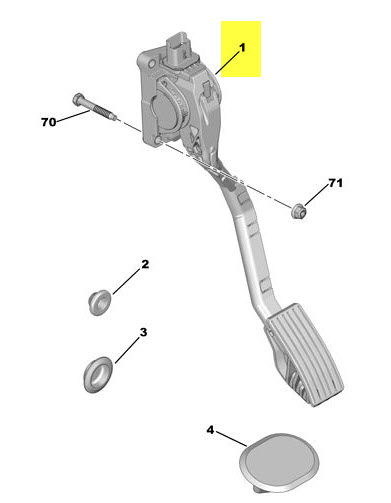Sensor, accelerator pedal position 1601Q4