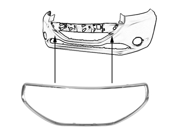 Frame, radiator grille 1608112180