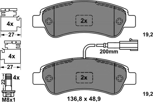 Brake pad set, disc brake 1696258680
