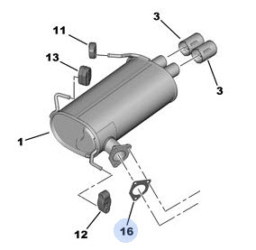Gasket, exhaust pipe MN110646