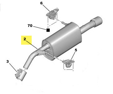 Soporte, sistema de escape 1730FN