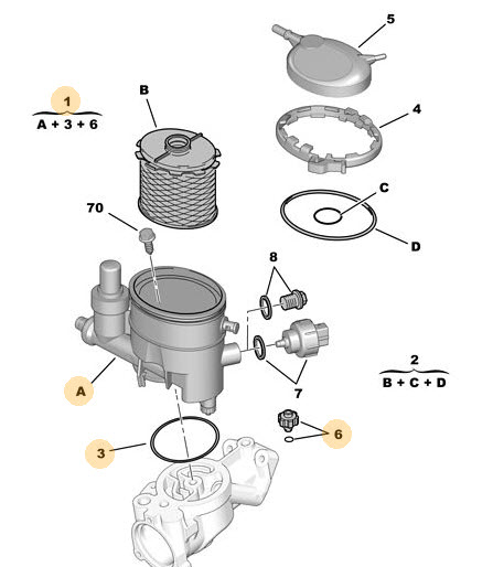 Housing, fuel filter 9401911448