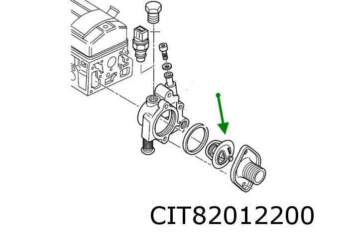 Thermostat, coolant 133844