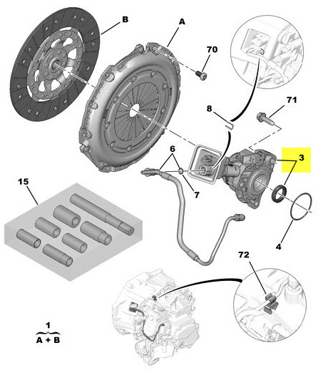 Clutch thrust bearing, clutch 204199