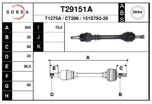 Drive shaft 32725L