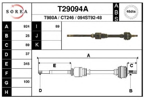 Drive shaft 32736Y