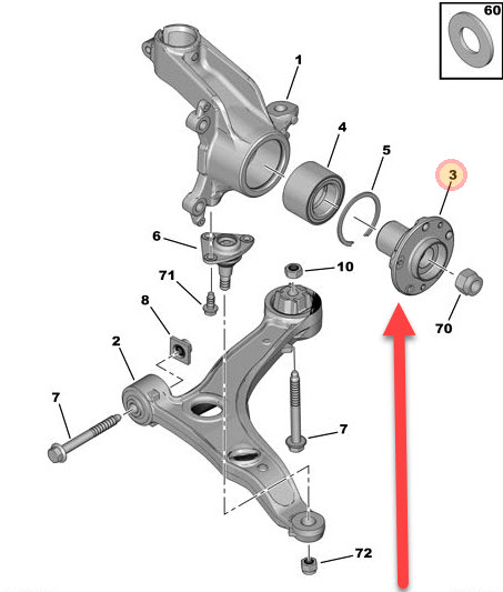Wheel hub 330788