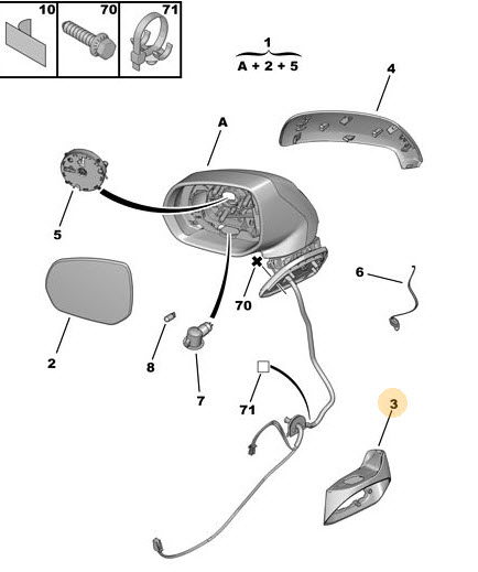 Housing, wing mirror 8152A3