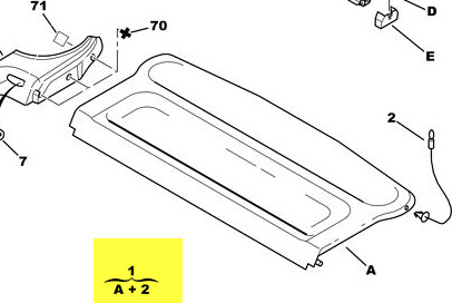 Holder, footrest 8794KS