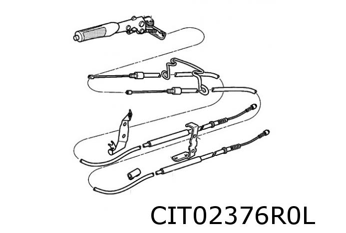 Pull cable, parking brake 4745K4