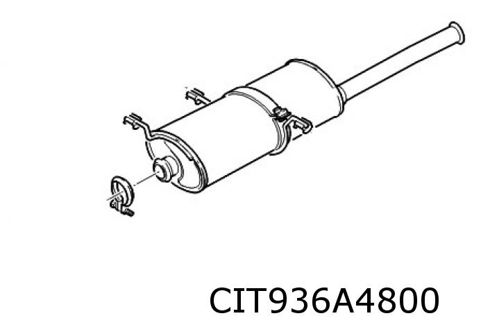 Rear silencer 1726GG