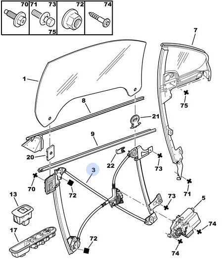 Window operating mechanism 9221W0