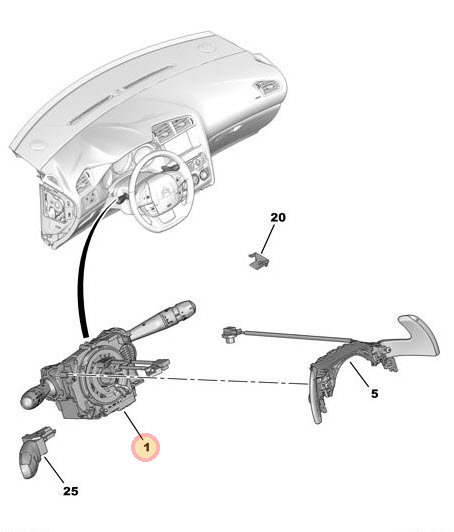 Steering column switch 98000242XT